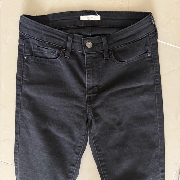 🛍️ 3/$25 Levi's 27x32 711 Skinny Mid Rise Black Jeans - Picture 6 of 10